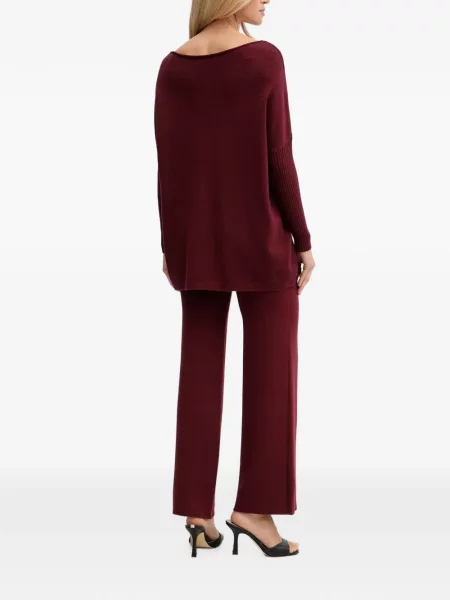 Pantaloni Haveone tricotate roșu
