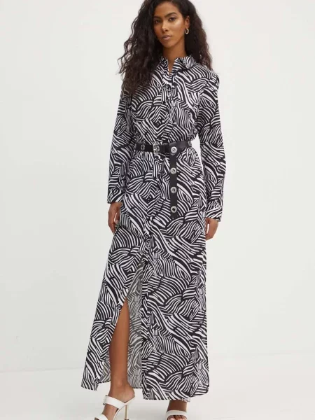 Michael Kors Rochie cu cordon ZEBRA SLIT negru