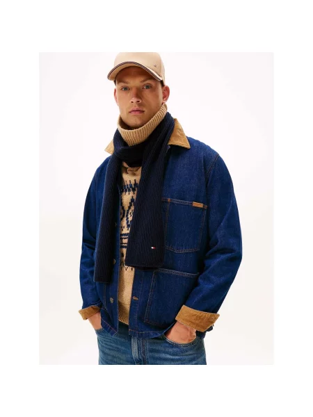 Tommy Hilfiger Šal Flag Tamnoplava plava