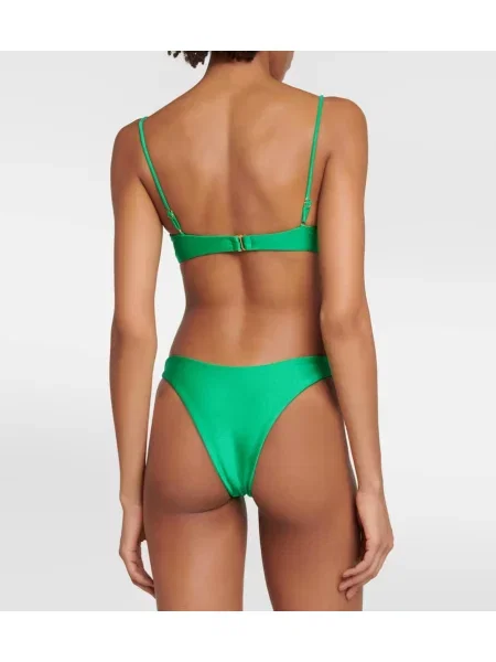 Bikini Jade Swim cu talie joasă verde