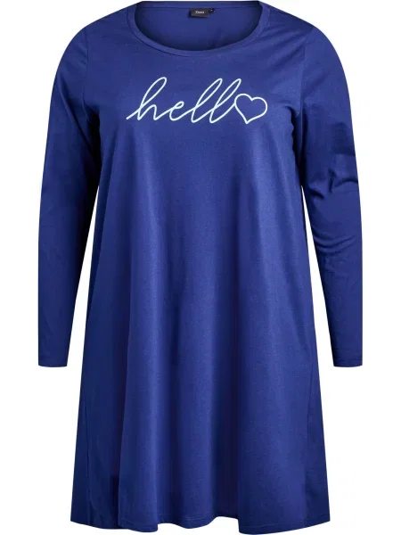 Zizzi Pižama Mally modra bela