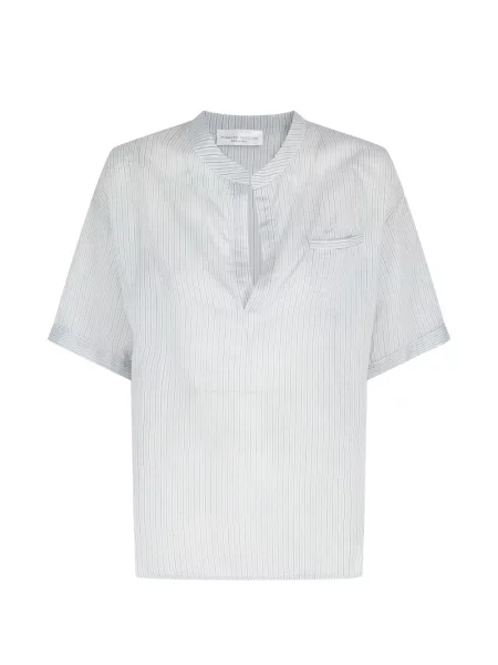 Bluzka Roberto Collina z dekoltem w serek biała