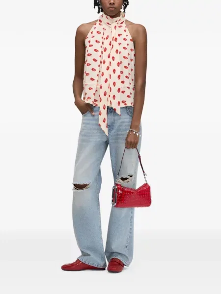 Top Marc Jacobs cu imagine cu gât halter