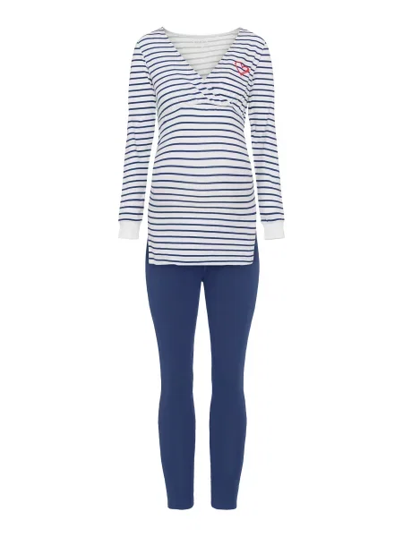 VIVANCE Pijama Dreams albastru / roșu intens alb