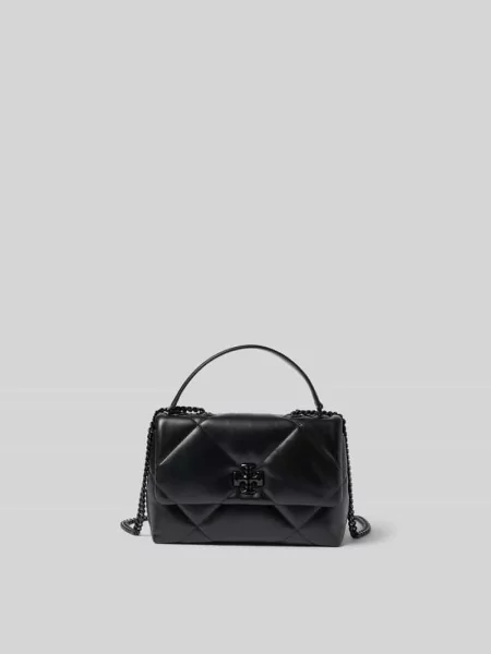 Torba na ramię w z efektem pikowania Tory Burch czarna