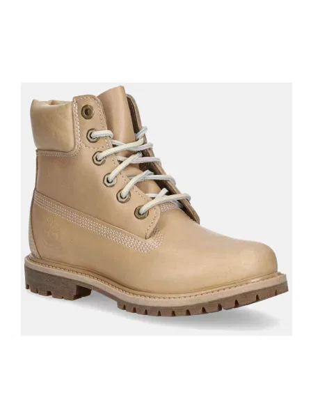 Botki Timberland skórzane beżowe