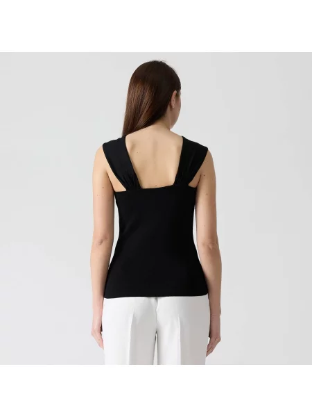 Top Federica Tosi elegancki czarny