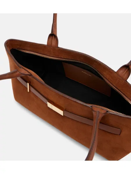 Geanta de piele Demellier din piele maro