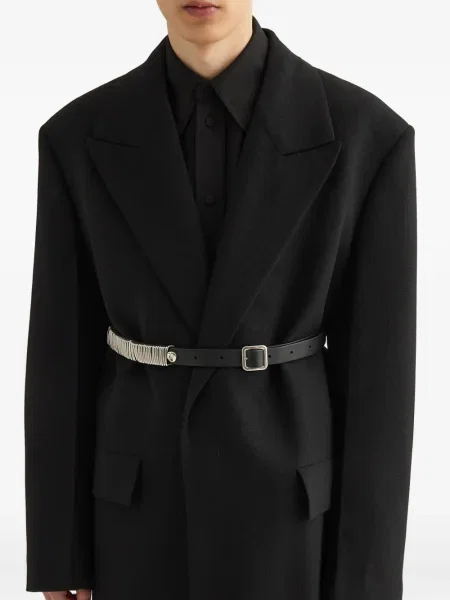 Curea Jil Sander din piele negru