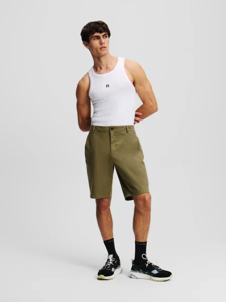 Karl Lagerfeld Chino hlače kaki