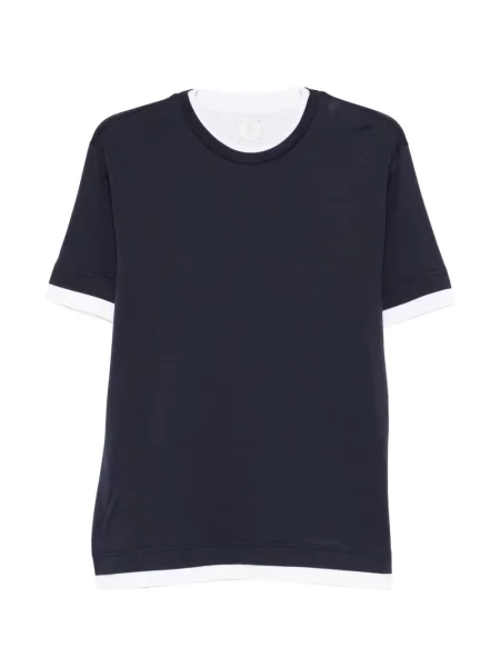 Tricou Eleventy cu decolteu rotund albastru