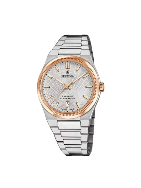 FESTINA Analogové hodinky Watch Rivé Swiss Made stříbrná