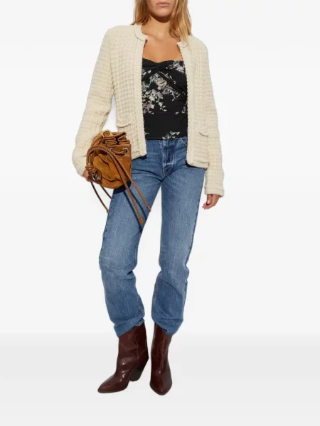 Top Marant Etoile cu model floral cu imagine negru