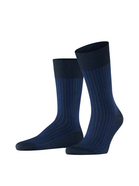 Skarpetki w paski Falke Oxford niebieskie