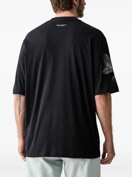 Φλοράλ μπλούζα Armani Exchange με σχέδιο μπλε