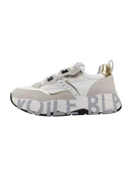 Sneakersy Voile Blanche zamszowe z logo białe