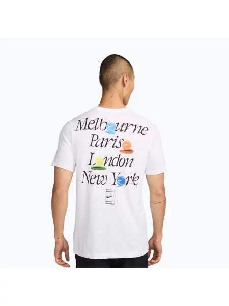 Tricou pentru bărbați Nike Court Dri-Fit white alb