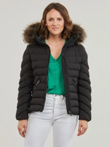 Jachetă cu glugă Superdry cu glugă negru