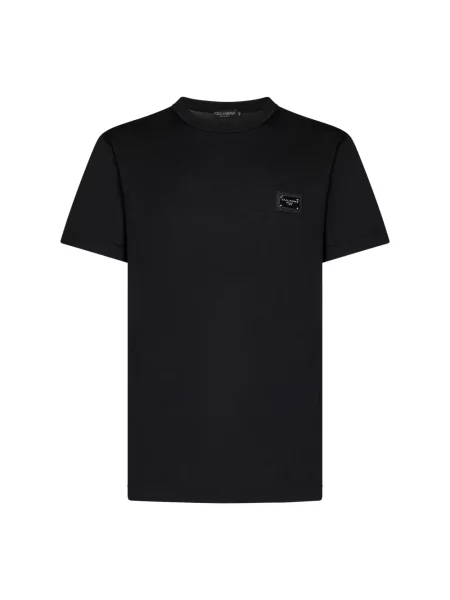 Dolce & Gabbana Koszulki Mężczyzna M Logo Plaque T-Shirt czarny