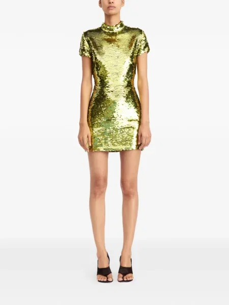 Rochie mini 16arlington cu paiete de costum verde