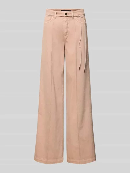 Jeansy z szerokimi nogawkami i 5 Marc Cain beżowe