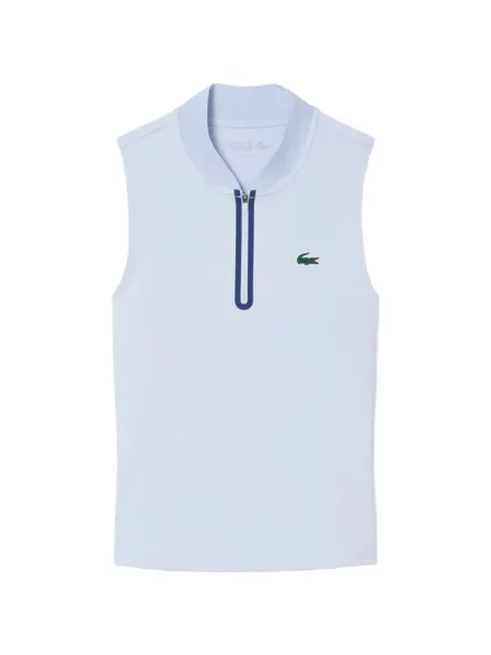 Top sport Lacoste fără mâneci albastru