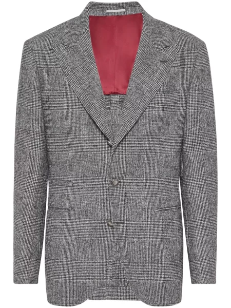 Blejzer Brunello Cucinelli karirani siva
