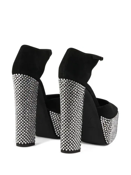 Sandale Giuseppe Zanotti cu platformă de cristal negru