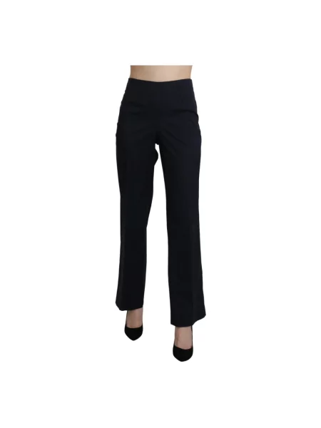 Spodnie Bencivenga z wysoką talią niebieskie