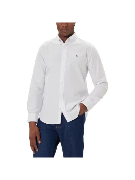 Keprová košile Calvin Klein Jeans bílá