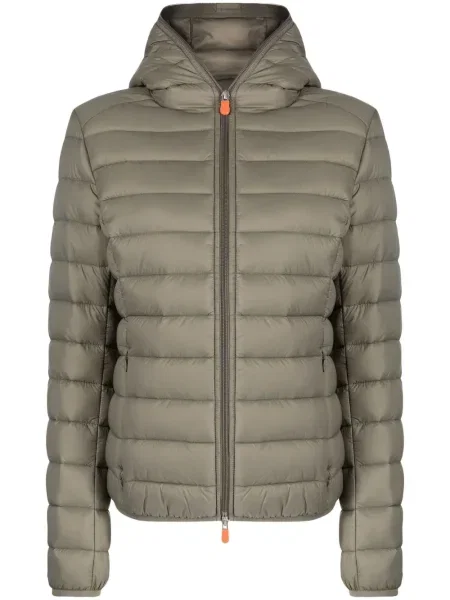 Geacă cu puf Save The Duck cu glugă verde