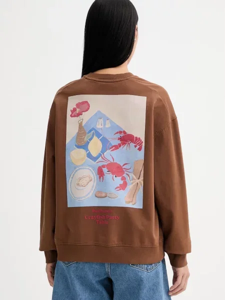 Marc O'Polo bluza oversize brązowa