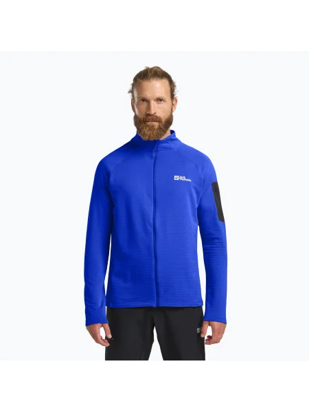 Мъжко яке за трекинг Jack Wolfskin Prelight Full Zip vibrant blue синьо