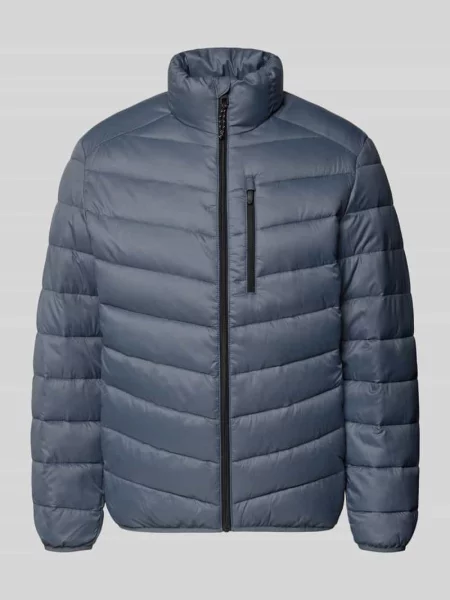 Kurtka pikowana o kroju regular fit z pionową kieszenią na piersi zapinaną na błyskawiczny Tom Tailor Denim