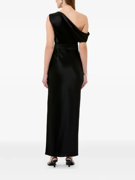 Rochie maxi Nicholas cu un umăr gol de costum negru