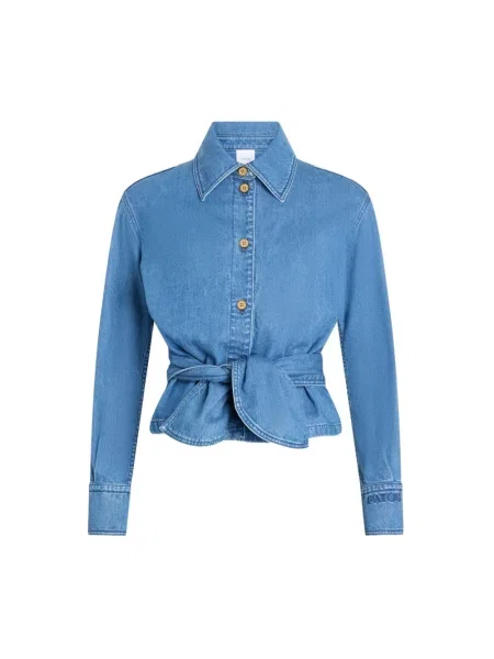 Bluzka Patou z długim rękawem niebieska