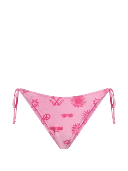 Bikini Moschino cu imagine cu legături roz