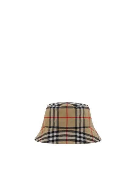 Czapka Burberry w kratę retro beżowa