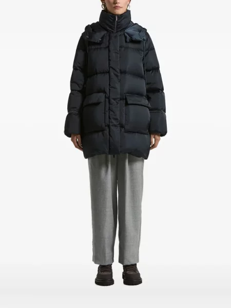 Palton Peserico cu glugă albastru