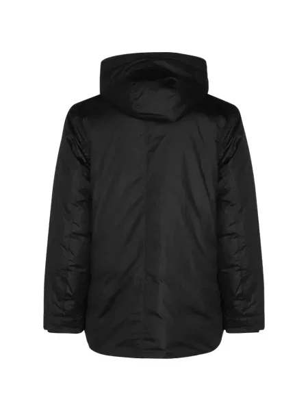 Палто Stone Island с качулка камъни черно