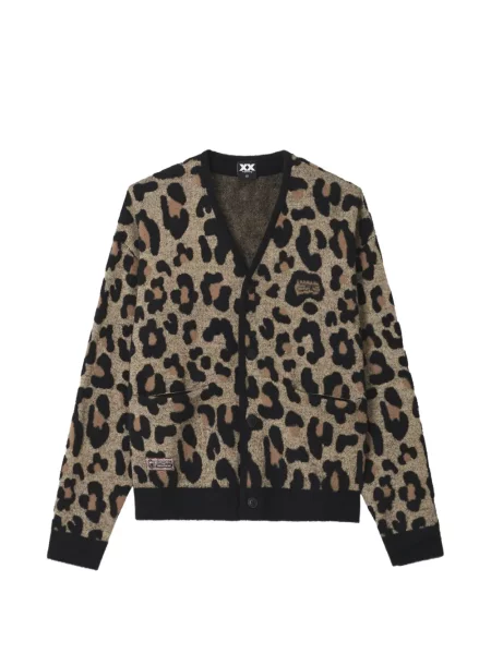 Cardigan Fingercroxx cu imagine cu model leopard maro