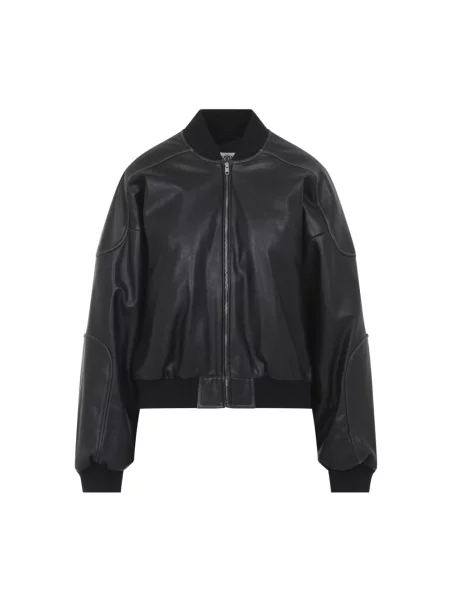 Kurtka skórzana Mm6 Maison Margiela czarna