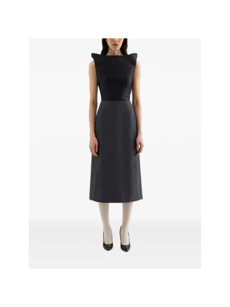 Top Jil Sander wełniany czarny