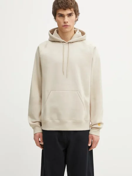 Carhartt WIP bluza Hooded Chase z kapturem beżowy