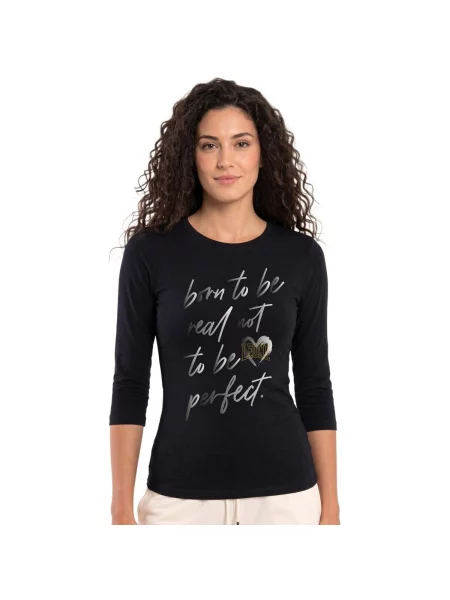 Lung tricou Leone 1947 cu mâneci lungi negru