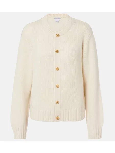 Cardigan Bottega Veneta din cașmir bej