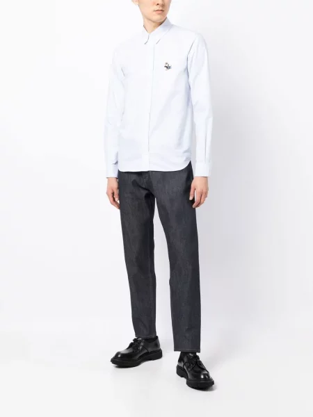 Tiesūs džinsai Maison Kitsuné mėlyna