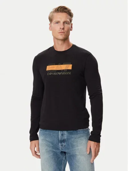 Emporio Armani Majica z dolgimi rokavi črna