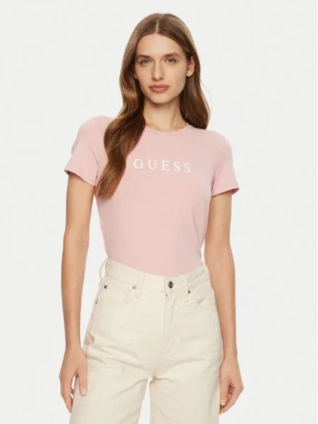 Тениска Guess NEW CARRIE розово