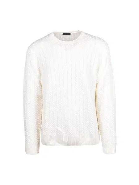 Sweter Zanone wełniany biały